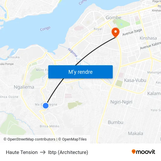 Haute Tension to Ibtp (Architecture) map