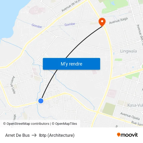Arret De Bus to Ibtp (Architecture) map