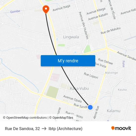 Rue De Sandoa, 32 to Ibtp (Architecture) map