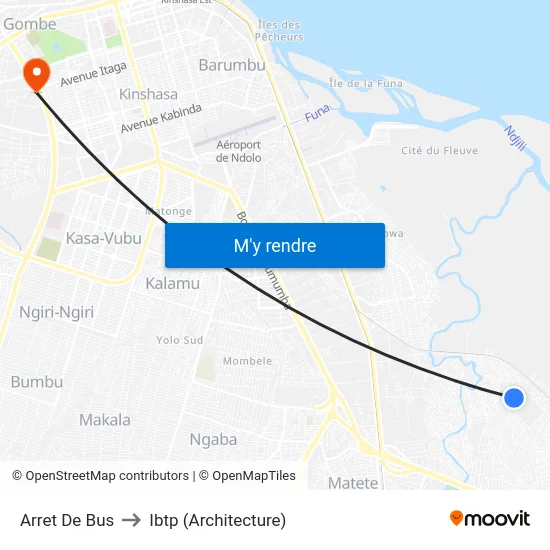 Arret De Bus to Ibtp (Architecture) map