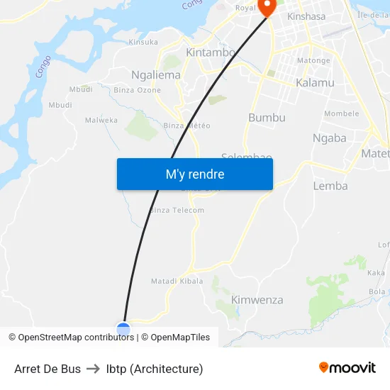 Arret De Bus to Ibtp (Architecture) map
