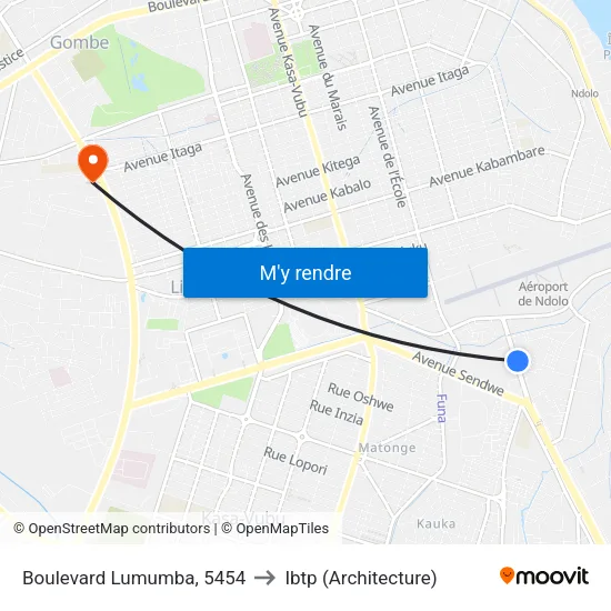 Boulevard Lumumba, 5454 to Ibtp (Architecture) map