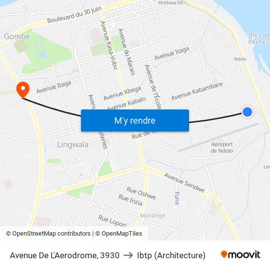 Avenue De L'Aerodrome, 3930 to Ibtp (Architecture) map