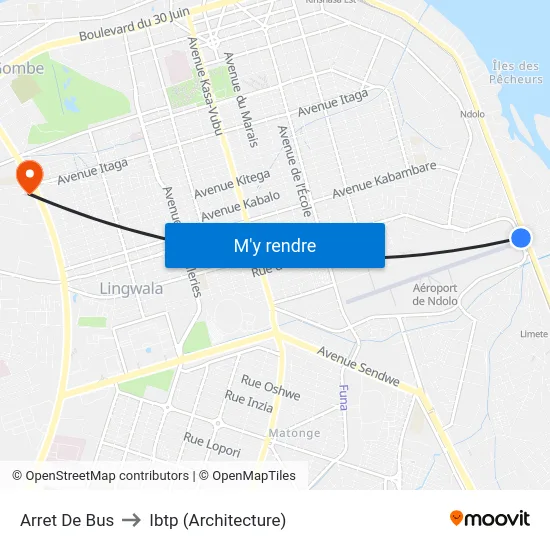 Arret De Bus to Ibtp (Architecture) map