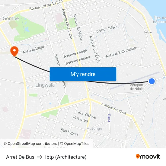 Arret De Bus to Ibtp (Architecture) map