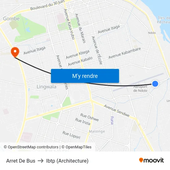 Arret De Bus to Ibtp (Architecture) map