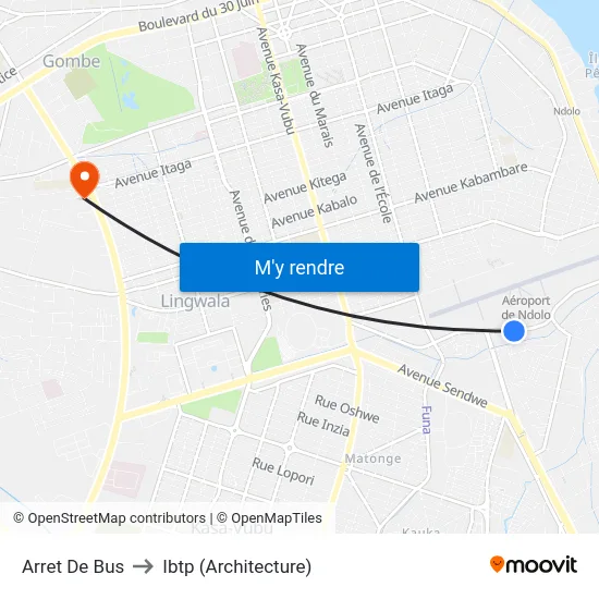 Arret De Bus to Ibtp (Architecture) map