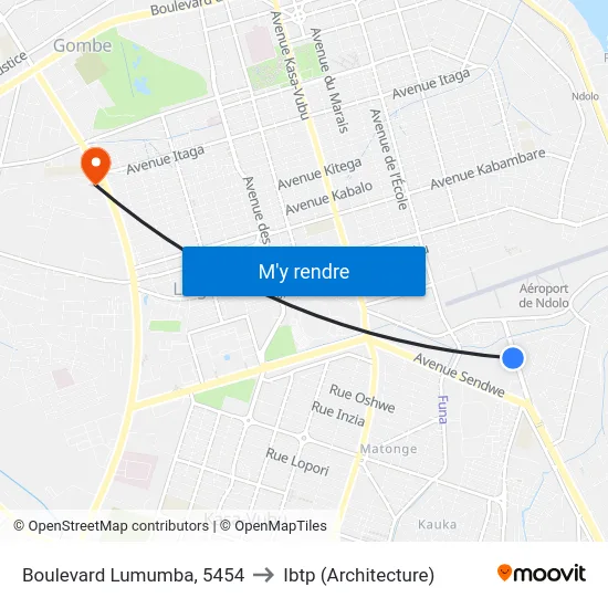 Boulevard Lumumba, 5454 to Ibtp (Architecture) map
