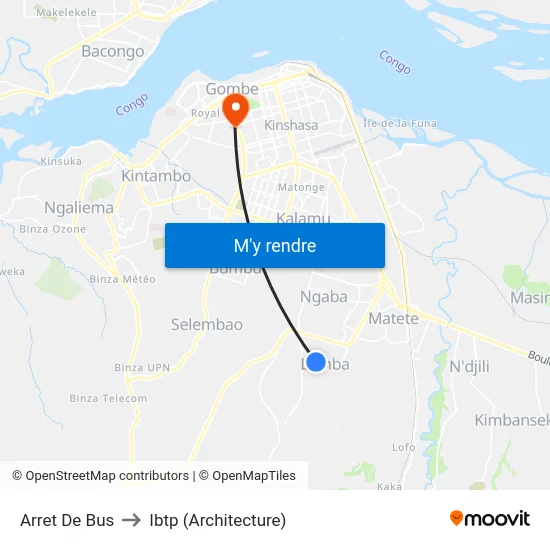 Arret De Bus to Ibtp (Architecture) map