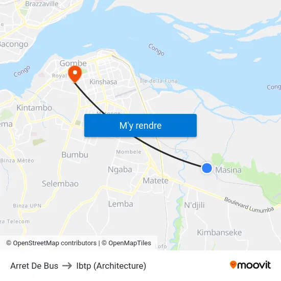 Arret De Bus to Ibtp (Architecture) map
