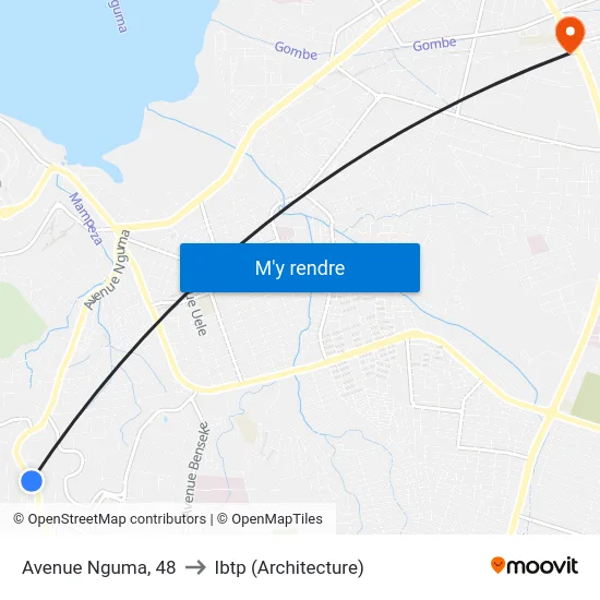 Avenue Nguma, 48 to Ibtp (Architecture) map