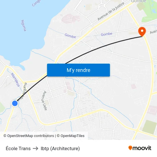 École Trans to Ibtp (Architecture) map