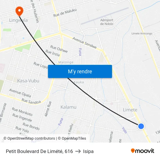 Petit Boulevard De Limété, 616 to Isipa map