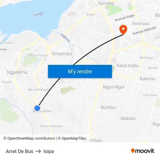 Arret De Bus to Isipa map