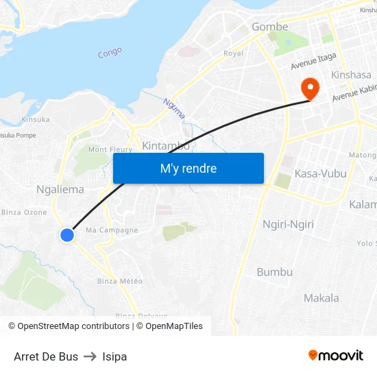 Arret De Bus to Isipa map