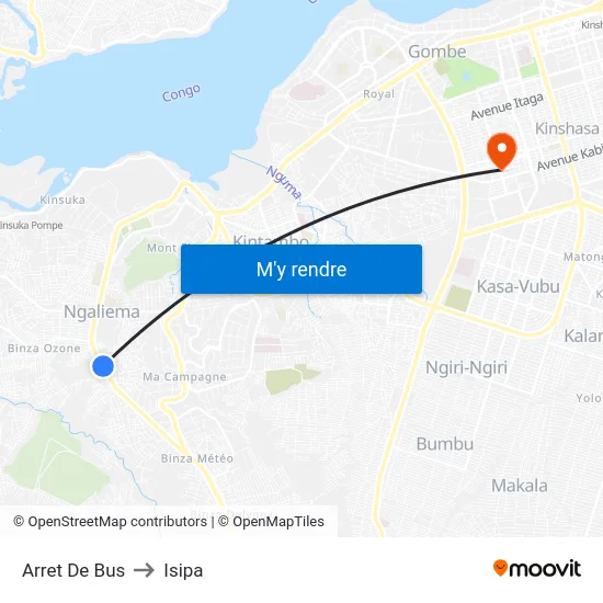 Arret De Bus to Isipa map