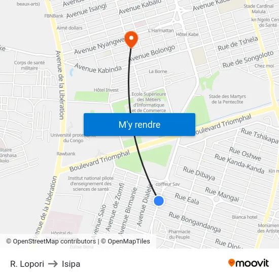 R. Lopori to Isipa map