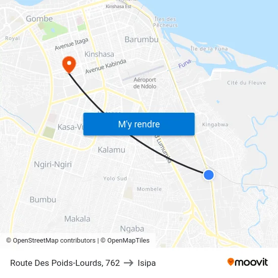 Route Des Poids-Lourds, 762 to Isipa map