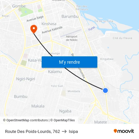 Route Des Poids-Lourds, 762 to Isipa map