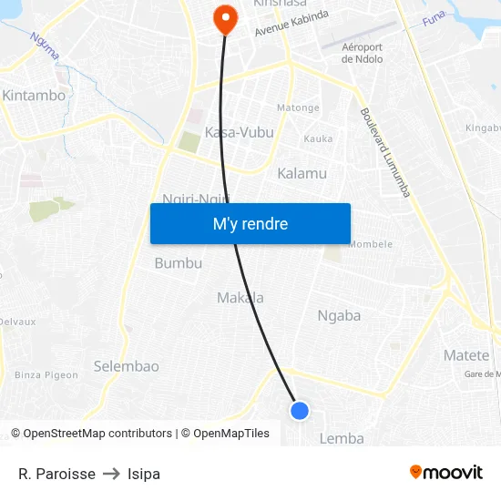 R. Paroisse to Isipa map