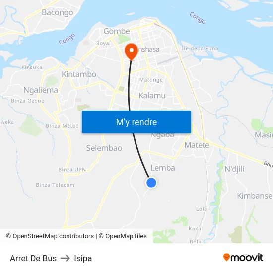 Arret De Bus to Isipa map