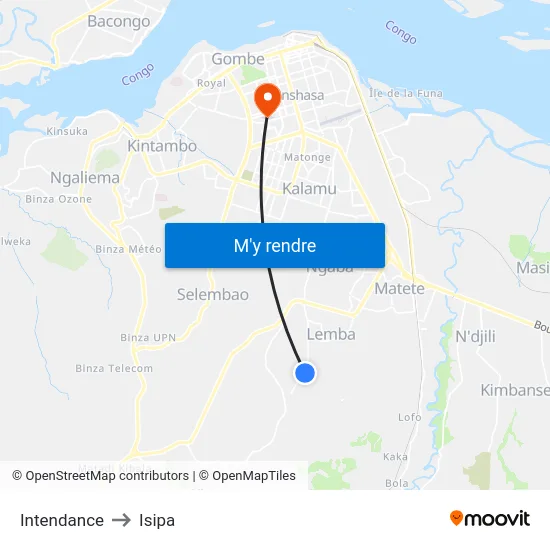 Intendance to Isipa map