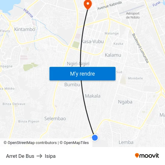 Arret De Bus to Isipa map