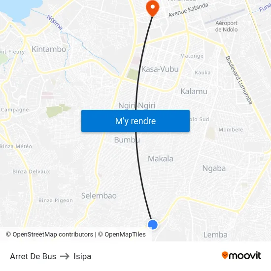 Arret De Bus to Isipa map