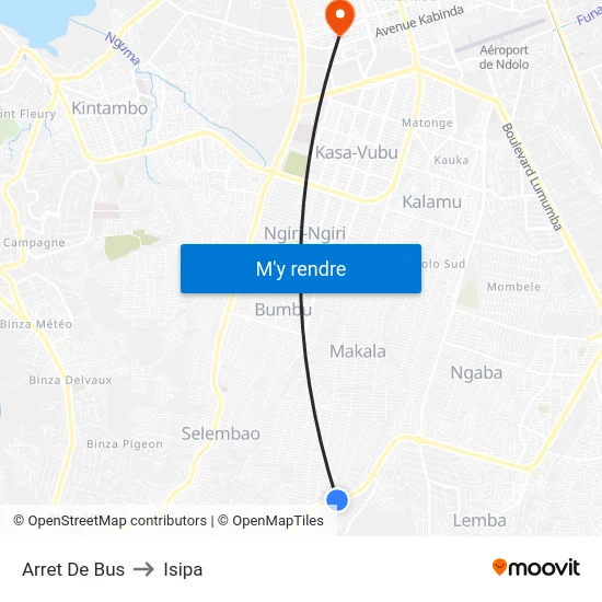 Arret De Bus to Isipa map