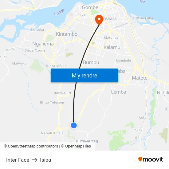Inter-Face to Isipa map