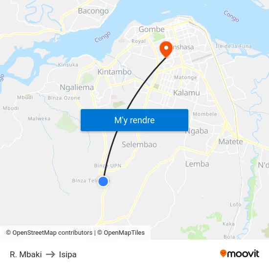 R. Mbaki to Isipa map