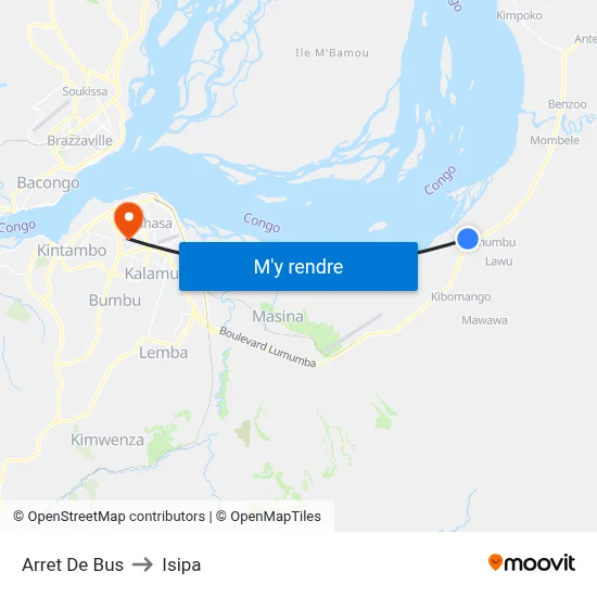 Arret De Bus to Isipa map