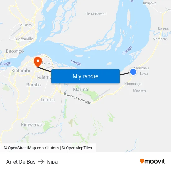 Arret De Bus to Isipa map
