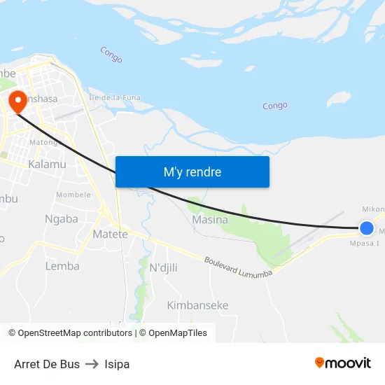 Arret De Bus to Isipa map