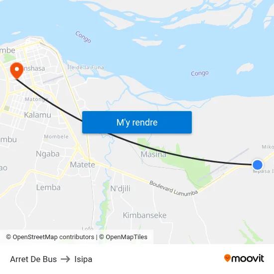 Arret De Bus to Isipa map