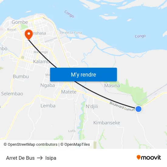 Arret De Bus to Isipa map