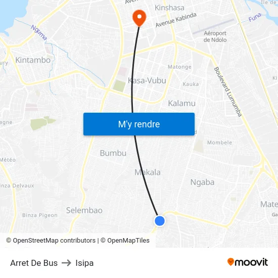 Arret De Bus to Isipa map