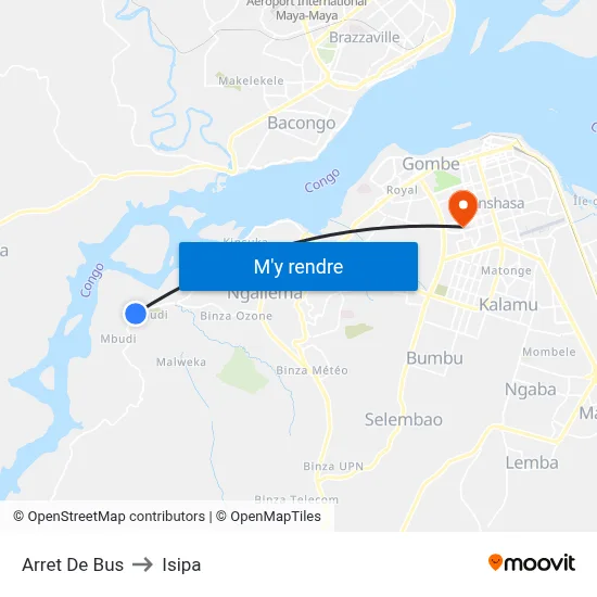 Arret De Bus to Isipa map