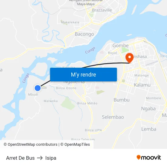 Arret De Bus to Isipa map