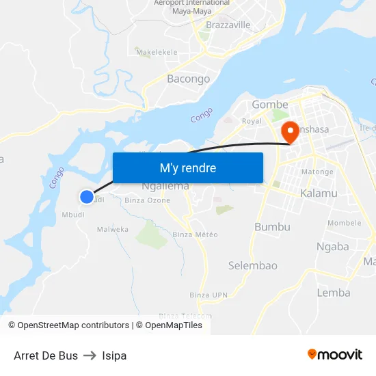 Arret De Bus to Isipa map