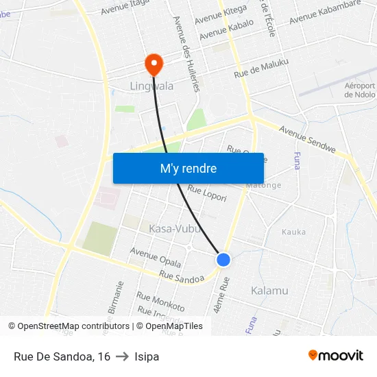 Rue De Sandoa, 16 to Isipa map