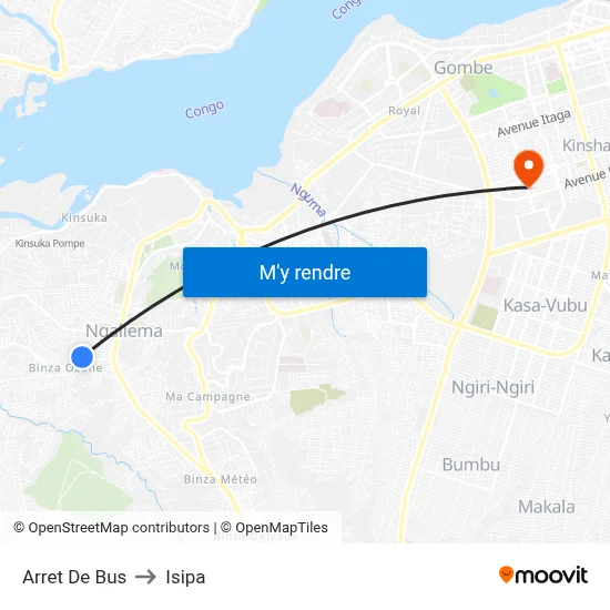 Arret De Bus to Isipa map