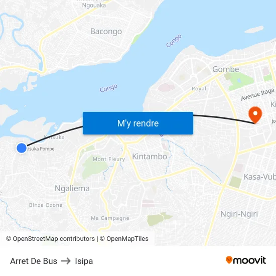 Arret De Bus to Isipa map