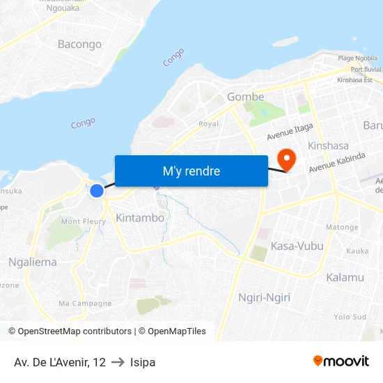 Av. De L'Avenir, 12 to Isipa map