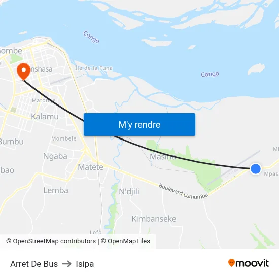 Arret De Bus to Isipa map