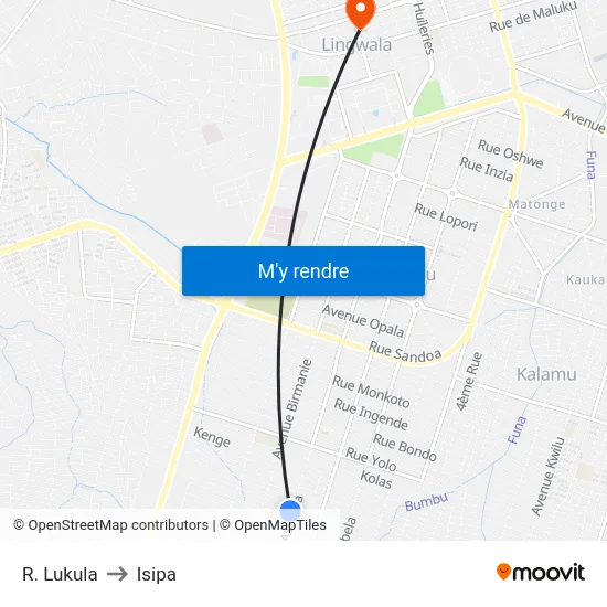 R. Lukula to Isipa map