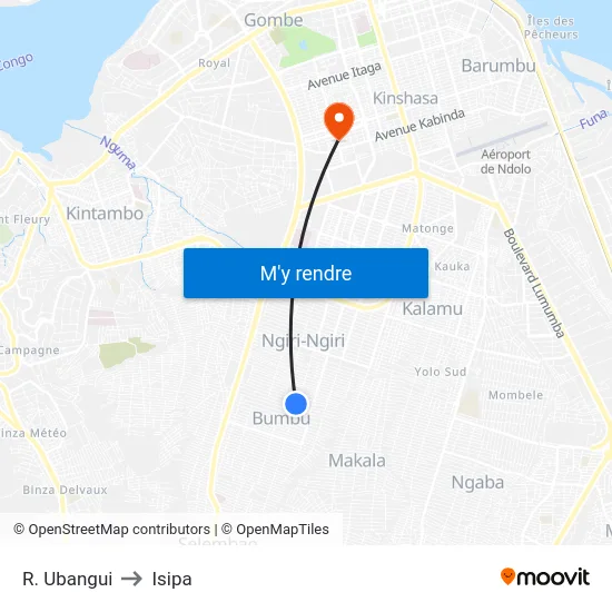 R. Ubangui to Isipa map