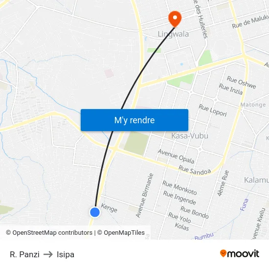 R. Panzi to Isipa map