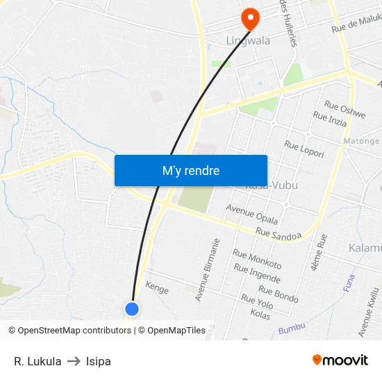R. Lukula to Isipa map