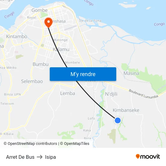 Arret De Bus to Isipa map